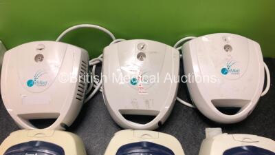 Job Lot Including 9 x DevilBiss Sleepcube Standard CPAP Units, 3 x AirMed 1000 Compressors, 3 x ResMed S8 Escape II CPAP Units, 1 x ResMed S9 Escape CPAP Unit with Power Supply and H5i Humidifier (Powers Up) 1 x Omron CXpro Compressor and 1 x Devilbiss Pu - 6