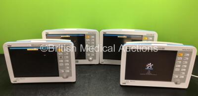 4 x Drager Infinity Delta XL Patient Monitors with HemoMed 1, Aux/Hemo 2, Aux/Hemo 3, NBP and MultiMed Options (All Power Up, 1 x Damage to Casing, 2 x Damage to Button Cover - See Photos) *SN 5399106759 / 5399166355 / 5399147652 / 5399170261*