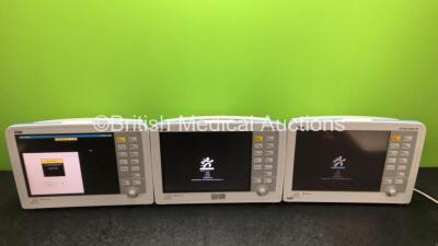 3 x Drager Infinity Delta XL Patient Monitors with HemoMed 1, Aux/Hemo 2, Aux/Hemo 3, NBP and MultiMed Options (All Power Up) *SN 5399147251 / 5399174658 / 5399147848*