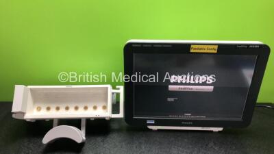 Philips IntelliVue MX800 Bedside Patient Monitor Software Revision J.04.98 with 1 x Philips M8048A Module Rack (Powers Up) *SN DE12517329 / DE502B6663*