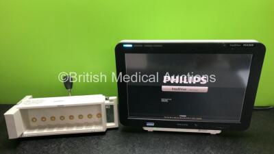 Philips IntelliVue MX800 Bedside Patient Monitor Software Revision J.04.98 with 1 x Philips M8048A Module Rack (Powers Up) *SN DE12517336 / DE502B6653*