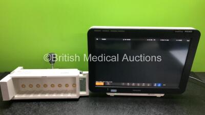 Philips IntelliVue MX800 Bedside Patient Monitor Software Revision J.04.98 with 1 x Philips M8048A Module Rack (Powers Up) *SN DE12517328 / DE502B6635*