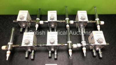 7 x Inspiration Healthcare Low Flow Air-Oxygen Blenders with Flowmeters (Some Slight Damage to Flowmeters) - 2