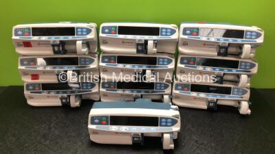 10 x CareFusion Alaris GH Syringe Pumps (9 x Power Up, 1 x Draws Power Does Not Power Up, 2 x Require Service) *SN 800237969 / 800245372 / 800273728 / 800260006 / 800260014 / 800260138 / 135010228 / 800259978 / 800260054 / 800245369*