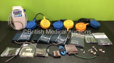 Mixed Lot Including 3 x Diathermy Double Footswitches (1 x Damage to Cable - See Photos) 1 x Inditherm CosyTherm Unit and Various BP Cuffs