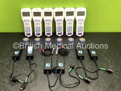 6 x Otodynamics Otoport NHSP OAE Screening Systems with 6 x AC Power Supplies, 6 x Probe Test Cavities and 2 Probe Leads (All Power Up, Unable to Login Due to Unknown Passwords, 1 x Slight Damage to Screen - See Photos) *SN OPN/08111156 / OPN/09021389 / O