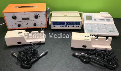 Mixed Lot Including 1 x Sonacel Multiphon Mk II Triple Frequency Ultrasonic Therapy Apparatus Unit (Powers Up) 2 x Welch Allyn 767 Series Transformers (Both Power On with Damage to Cables - See Photos) 1 x SKF Services Inter-Stim Unit (Untested Due to Mis