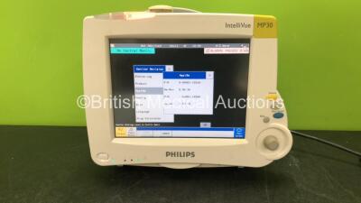 Philips IntelliVue MP30 Patient Monitor (Powers Up) *SN DE54019601*