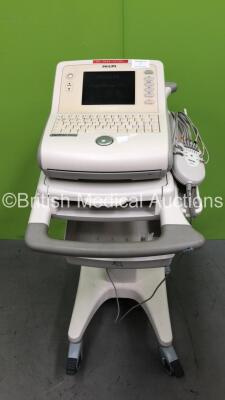 Philips PageWriter Trim III ECG Machine on Stand with 1 x 10-Lead ECG Lead (Powers Up)