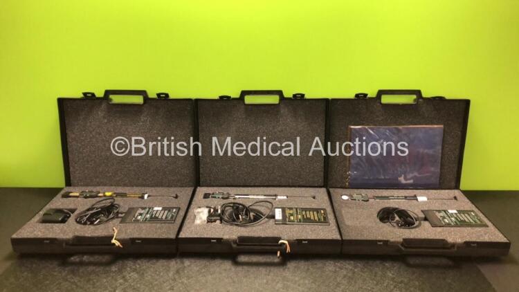 3 x Ultra Medic SPC-1 Syringe Pump Calibrators with Computer Interface Units and 2 x Power Supplies in Cases