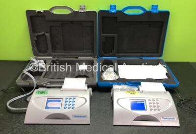 6 x Vitalograph Alpha 6000 Spirometers with 5 x Power Supplies and Accessories in Cases * 2 x In Photo - 6 x Included * (All Power Up) *AL 22844 / AL 27657 / AL 24275 / AL 21866 / AL 24273 / AL 21867*