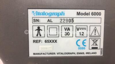 5 x Vitalograph Alpha 6000 Spirometers with 5 x Power Supplies and Accessories in Cases * 2 x In Photo - 5 x Included * *SN AL 22906 / AL 24274 / AL 22907 / AL 24265 / AL 22905* - 5