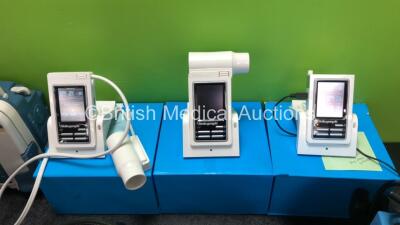 Mixed Lot Including 3 x Cardinal Health Alaris GP Infusion Pumps, 3 x Vitalograph 2120 Handheld Spirometers with 2 x Power Supplies, Docking Stations and Accessories (All Power Up) 2 x Alaris SE Pumps, 1 x Bird Mark 7A Respirator, 1 x DeSoutter Cast Cutte - 2