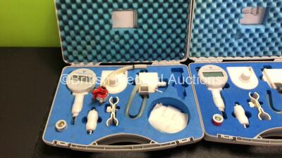 3 x Fresenius Medical Care DOO82 Calibration / Pressure Gauges in Cases with Accessories - 2