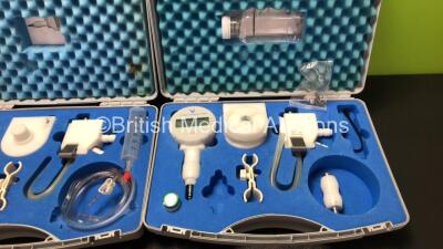 3 x Fresenius Medical Care DOO82 Calibration / Pressure Gauges in Cases with Accessories - 4