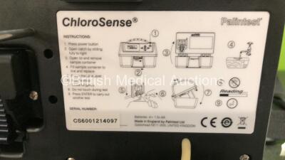 2 x Palintest ChloroSense Water Analysis Devices with Accessories in Carry Cases (Both Power Up, 1 x Damage to Locking Mechanism - See Photos) - 8