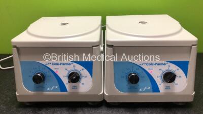 2 x Cole Parmer 83058-42 Centrifuge Units (Both Power Up, 1 x Slight Damage to Casing - See Photos)