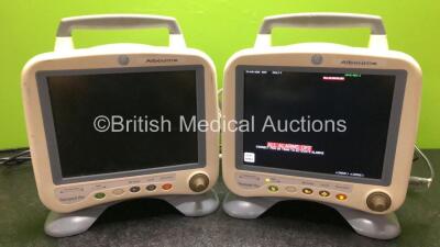 2 x GE Transport Pro Patient Monitors with 2 x AC Power Supplies (1 x Powers Up, 1 x No Power)