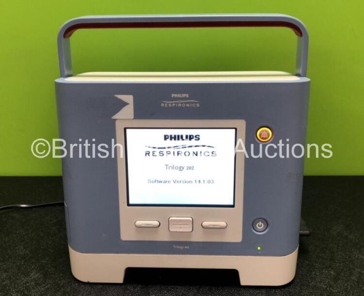 Philips Respironics Trilogy 202 Ventilator Software Version 14.1.03 - Running Hours 1670.0 Hours (Powers Up)