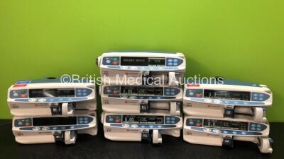 Job Lot Including 4 x CareFusion Alaris GH Syringe Pumps and 3 x CareFusion Alaris CC Syringe Pumps (6 x Power Up, 1 x Draws Power Does Not Power Up, 2 x Require Service - See Photos)