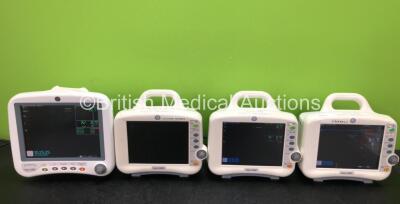 Job Lot Including 3 x GE Dash 3000 Patient Monitors 2 x Including ECG, NBP, CO2, BP1/3, BP2/4, SpO2 and Temp/CO Options 1 x Including ECG, NBP, CO2, BP1, BP2, SpO2 and Temp/CO Options (2 x Power Up, 1 x Powers Up with Blank Screen, All with Damage to Cas