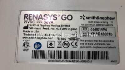 2 x Smith & Nephew Renasys Go Negative Pressure Wound Therapy Units with 1 x Power Supply and 2 x Cases (Both Power Up) - 7