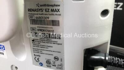 2 x Smith & Nephew Renasys EZ Max Negative Pressure Wound Therapy Units *Mfd 2017 / 2017* and 2 x Cases (Both Power Up) - 4