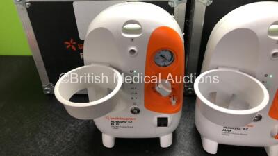 2 x Smith & Nephew Renasys EZ Max Negative Pressure Wound Therapy Units *Mfd 2017 / 2013* and 2 x Cases (Both Power Up) - 2