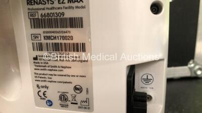 2 x Smith & Nephew Renasys EZ Max Negative Pressure Wound Therapy Units *Mfd 2017 / 2013* and 2 x Cases (Both Power Up) - 5