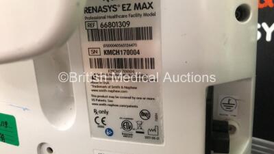 2 x Smith & Nephew Renasys EZ Max Negative Pressure Wound Therapy Units *Mfd 2017 / 2017* and 2 x Cases (Both Power Up, 1 x Damage to Casing, 1 x Missing Cup Holder - See Photos) - 7