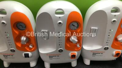 4 x Smith & Nephew Renasys EZ Max Negative Pressure Wound Therapy Units *Mfd 2017 / 2017 / 2013 / 2013* (All Power Up, 2 x Extremely Damaged Casing, 1 x Crack in Casing, All Missing Cup Holders - See Photos) - 3