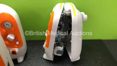 4 x Smith & Nephew Renasys EZ Max Negative Pressure Wound Therapy Units *Mfd 2017 / 2017 / 2013 / 2013* (All Power Up, 2 x Extremely Damaged Casing, 1 x Crack in Casing, All Missing Cup Holders - See Photos) - 7