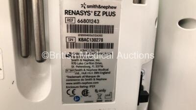 4 x Smith & Nephew Renasys EZ Max Negative Pressure Wound Therapy Units *Mfd 2017 / 2017 / 2013 / 2013* (All Power Up, 2 x Extremely Damaged Casing, 1 x Crack in Casing, All Missing Cup Holders - See Photos) - 9