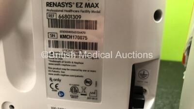 4 x Smith & Nephew Renasys EZ Max Negative Pressure Wound Therapy Units *Mfd 2017 / 2017 / 2013 / 2013* (All Power Up, 2 x Extremely Damaged Casing, 1 x Crack in Casing, All Missing Cup Holders - See Photos) - 10