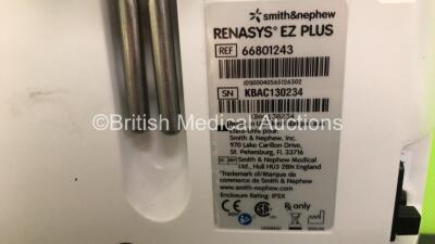 4 x Smith & Nephew Renasys EZ Max Negative Pressure Wound Therapy Units *Mfd 2017 / 2017 / 2013 / 2013* (All Power Up, 2 x Extremely Damaged Casing, 1 x Crack in Casing, All Missing Cup Holders - See Photos) - 12