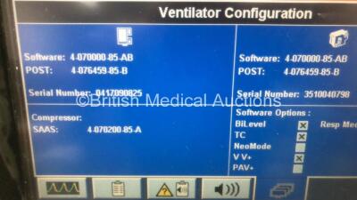 Nellcor Puritan Bennett 840 Ventilator System Software Version 4-070000-85-AB Running Hours 39081 with Hoses (Powers Up) *113026 - 2