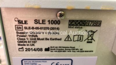 SLE1000 CPAP Therapy Unit V.2.6.4 on Stand with Hoses (Powers Up) *S/N SLE-B-05-01270* **Mfd 08/2014** with Fisher&Paykel MR850AEK Humidifier (Both Power Up) - 4