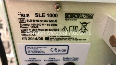 SLE1000 CPAP Therapy Unit V.2.6.4 on Stand with Hoses (Powers Up) *S/N SLE-B-05-01269* **Mfd 08/2014** with Fisher&Paykel MR850AEK Humidifier (Both Power Up) - 4