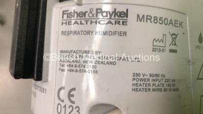 SLE1000 CPAP Therapy Unit V.2.6.4 on Stand with Hoses (Powers Up) *S/N SLE-B-05-01269* **Mfd 08/2014** with Fisher&Paykel MR850AEK Humidifier (Both Power Up) - 5