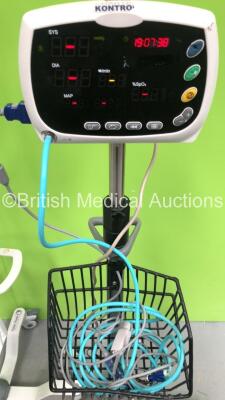 Mixed Lot Including 1 x Charter Kontron Patient Monitor on Stand with Leads (Powers Up) 1 x EME Advance Infant Flow System with Hoses on Stand and 1 x Airvo 2 Humidifier Stand with Hose - 2