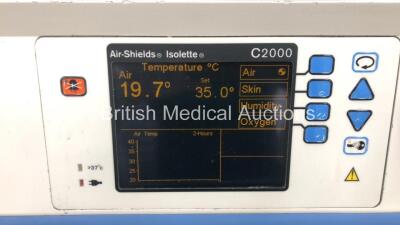 Hill-Rom Air Shields Isolette C2000 Infant Incubator Software Version 2.18 (Powers Up) *S/N YJ00093* - 2