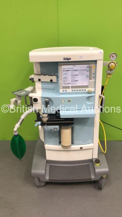 Drager Primus Infinity Empowered Anaesthesia Machine Software Version 4.53.00 - Running Hours Mixer 8250 Ventilator 142 with Hoses (Powers Up) *S/N ASCJ-0063* **Mfd 2011**