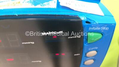 4 x GE Dinamap Procare Auscultatory Vital Signs Monitors on Stands with BP Hoses (All Powers Up) *S/N AAW07450589SA / AAW07450685SA / AAW07460172SA / AAW07460059SA* - 7