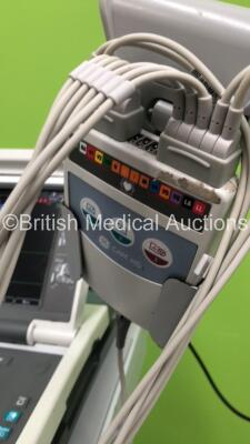 GE MAC 5500 HD ECG Machine on Stand with 10 Lead ECG Leads (Powers Up) *S/N SGM12313273PAA* - 4