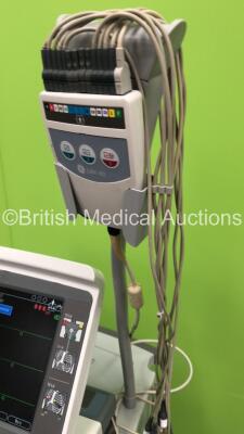 GE MAC 5500 HD ECG Machine on Stand with 10 Lead ECG Leads (Powers Up) *S/N SKJ140601892PA* - 4