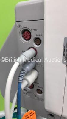 2 x Philips MP5 Anaesthesia Monitors on Stands with Selection of Leads (Both Power Up) *S/N DE91332644 / DE53794335* - 2