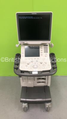 Toshiba Aplio 400 TUS-A400 Flat Screen Ultrasound Scanner *S/N WAB1582191* **Mfd 08/2015** with Sony UP-D897 Digital Graphic Printer (HDD REMOVED - Missing Dials - See Pictures)