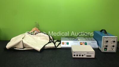 Mixed Lot Including 2 x Shielding International Lead X Ray Aprons, 2 x Baxter Fibrinotherm Heating and Stirring Units (Both Power Up) 1 x ICS Chartr Preamplifier PA-800 Patient Connections Unit and 1 x Millar MDV-20 20 MHz Pulsed Doppler Unit (Powers Up)