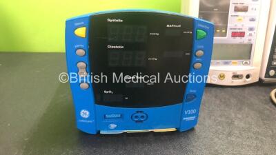 Mixed Lot Including 1 x Mindray Datascope Accutorr V Patient Monitor with 1 x BP Hose (Powers Up) 1 x Masimo Set Accutorr Plus Patient Monitor (Powers Up) 1 x Deltex Medical ODM+ Monitor (Powers Up) 1 x CSI Criticare Comfort Cuff 506N3 Patient Monitor (N - 4