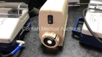 Mixed Lot Including 2 x IVAC PCAM Syringe Pumps (1 x Crack in Casing - See Photos) 2 x Atmos Atmoport N Suction Units (1 x Missing Cup) 1 x S.E. Thames Surgical Diathermy Power Meter, 1 x Welch Allyn 49501 Light Source (Powers Up) 2 x Wescor 3700 Webster - 2